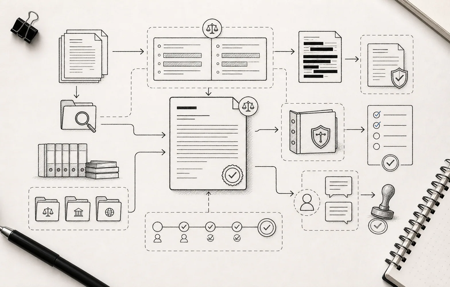 Contract & Compliance Desk planning diagram for Brownsmith Dynamics