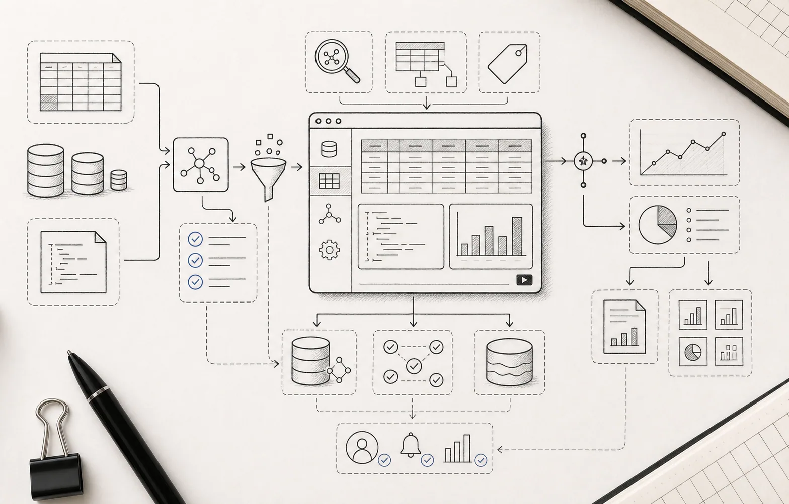 Data Intelligence Workbench planning diagram for Brownsmith Dynamics