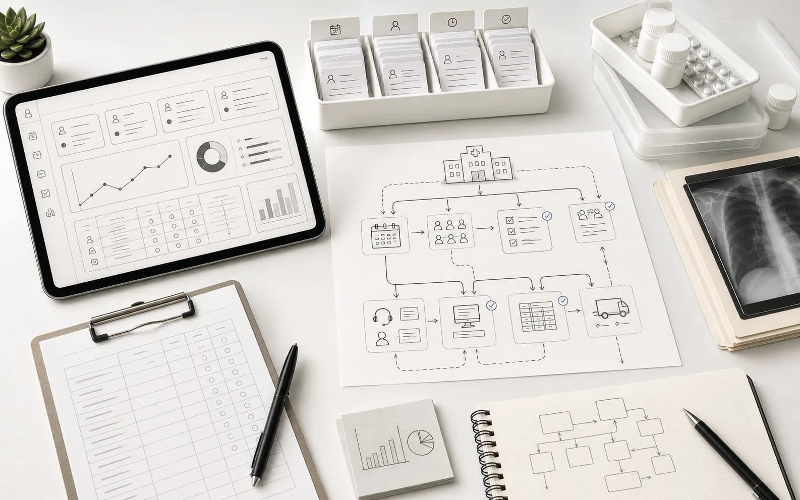 Healthcare Operations Workbench planning diagram for Brownsmith Dynamics