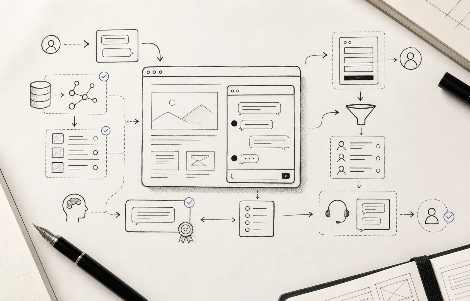 Web Conversation Engine planning diagram for Brownsmith Dynamics
