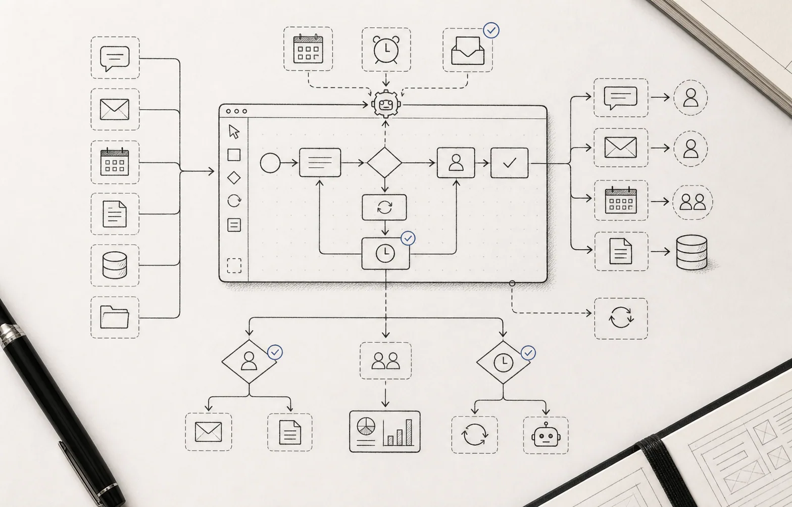 Workflow Automation Hub planning diagram for Brownsmith Dynamics